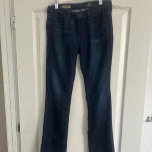 AG Adriano Goldschmied Navy Wide Leg Jeans
